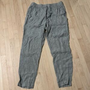 Athleta gray linen pants size large
